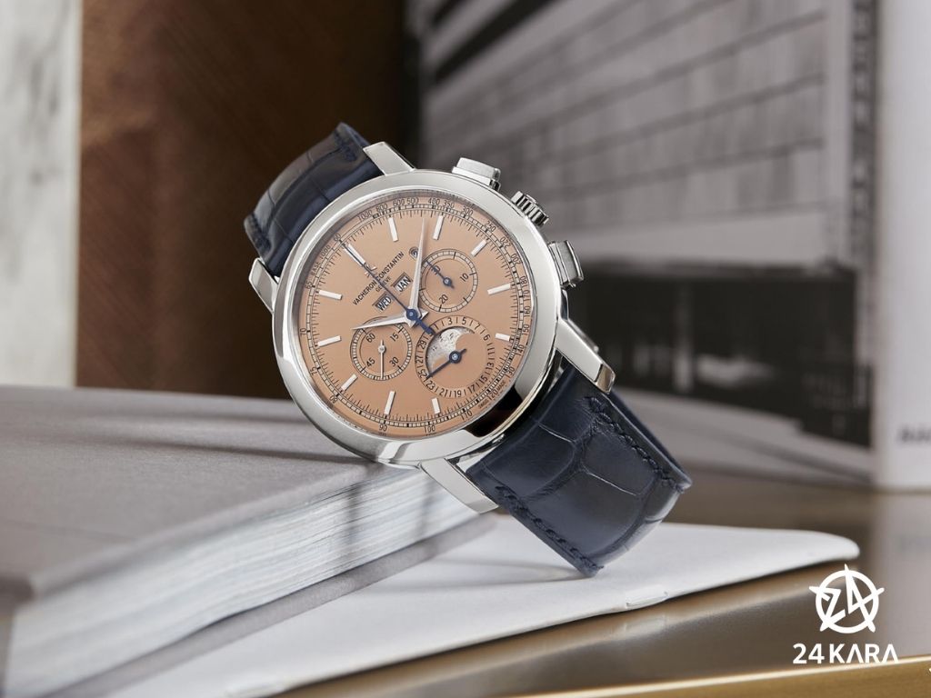 Giới thiệu đồng hồ Vacheron Constantin Traditionnelle Perpetual Calendar Chronograph 5000T/000P-B975 Salmon Dial mới