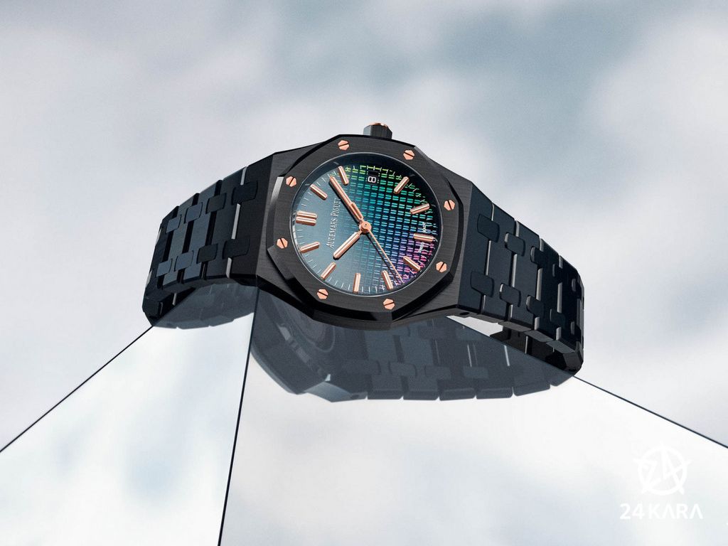 Giới thiệu đồng hồ Audemars Piguet Royal Oak Selfwilding 34mm Ceramic Carolia Bucci Limited Edition 77350CE.OO.1266CE.02 mới