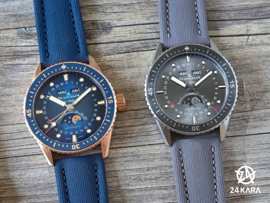 Giới thiệu các phiên bản đồng hồ Blancpain Fifty Fathoms Bathyscaphe Quantième 2022 mới