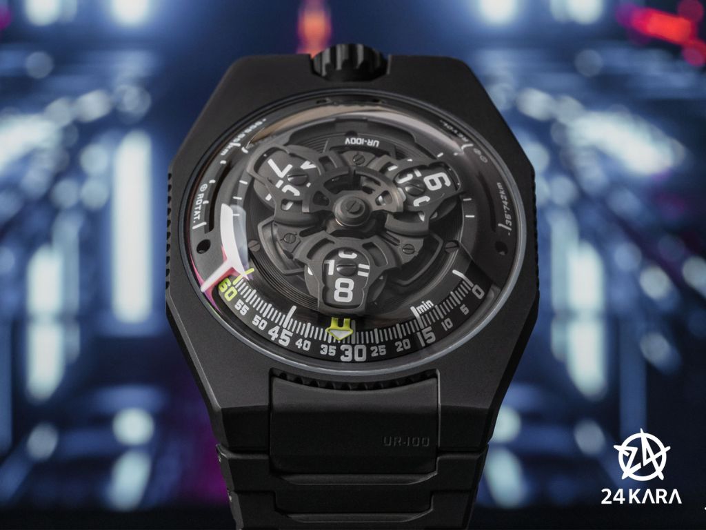 Giới thiệu đồng hồ Urwerk UR-100V Full Black Titanium Jacket mới