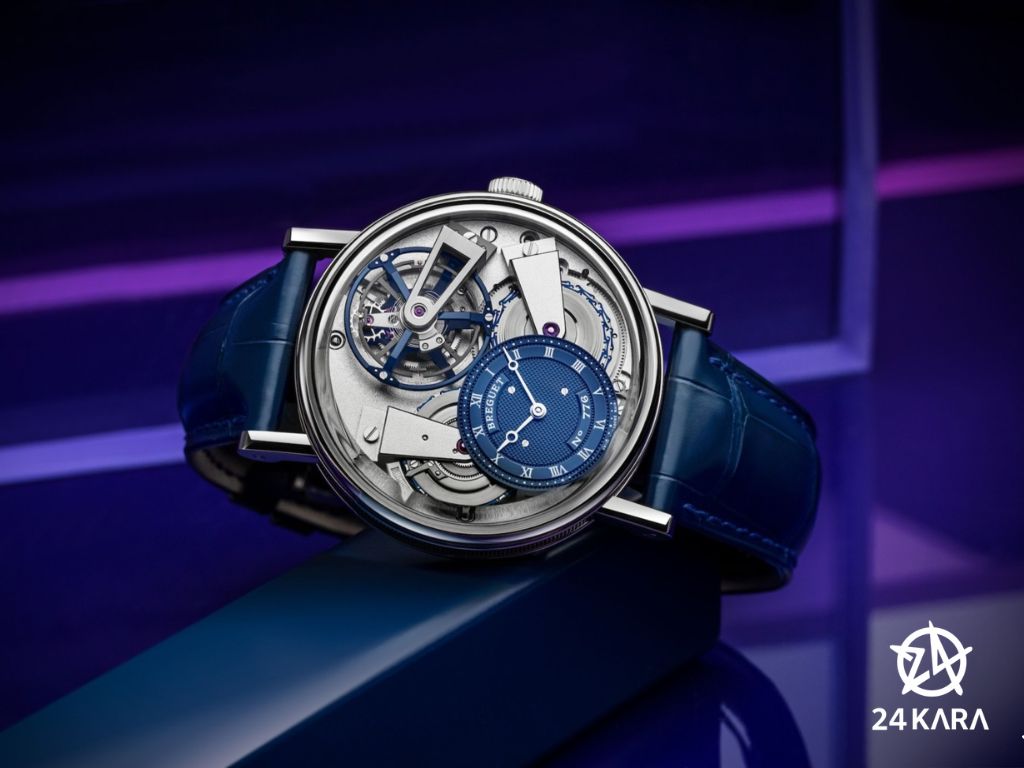 Khám phá màu sắc hấp dẫn cùng sự phức tạp trong đồng hồ Breguet Tradition Fusée-Chain Tourbillon 7047PT/1Y/9ZU mới
