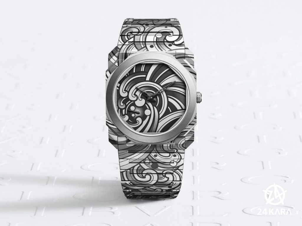 Nghệ thuật tattoo được phổ diễn trong đồng hồ Bulgari Octo Finissimo Tattoo Acqua Limited Edition 103707 mới