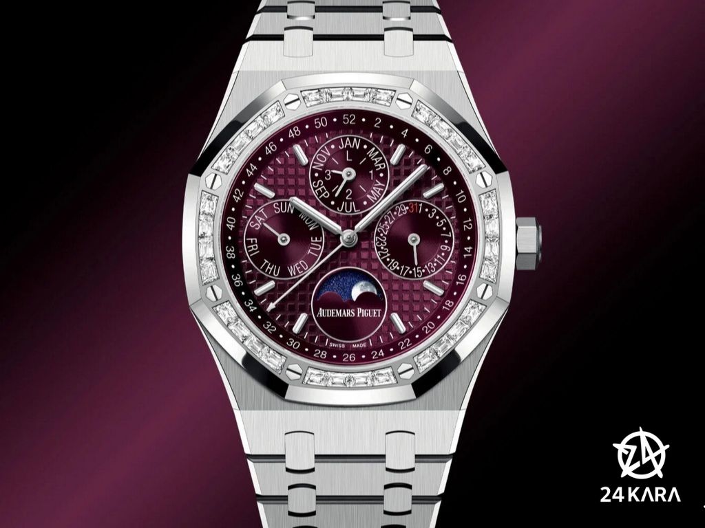 Sắc tím mê hoặc của đồng hồ Audemars Piguet Royal Oak Perpetual Calendar 41mm 26598BC.ZZ.1220BC.01 mới