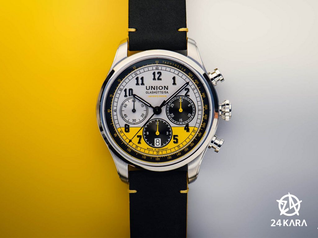 Vẻ thể thao năng động được thể hiện độc đáo trong chiếc Union Glashütte Belisar Chronograph Speedster Limited Edition D009.427.16.032.09 mới!
