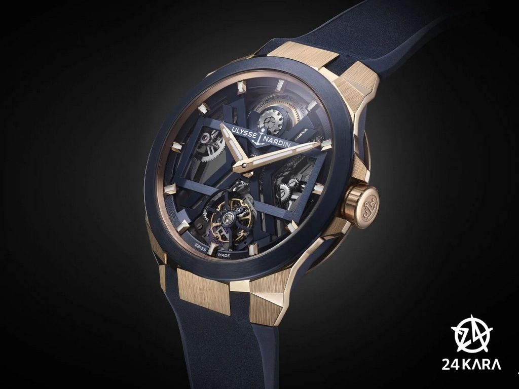 Khám phá đồng hồ Ulysse Nardin Blast Tourbillon 1725-400-3A/3A trong sắc xanh vàng mới!