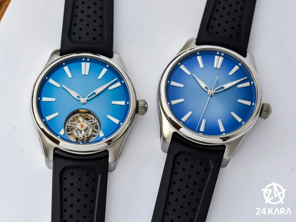 Giới thiệu bộ đôi đồng hồ H. Moser & Cie Pioneer Arctic Blue Collection 2023 mới
