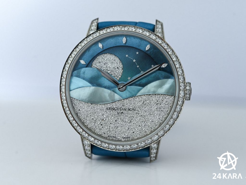 Giới thiệu đồng hồ Arnold & Son Perpetual Moon 38 Mintnight 1GLM.WZ03A.C247A mới