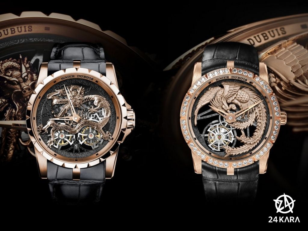 Hai mẫu đồng hồ Roger Dubuis Excalibur Dragon (RDDBEX0901) và Phoenix (RDDBEX0902 ) cho năm mới cát tường